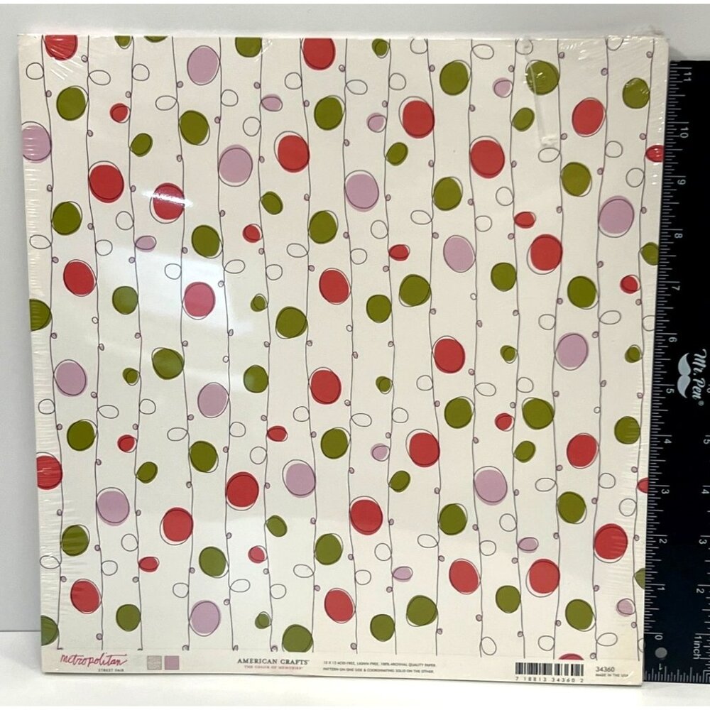 American Crafts Metropolitain Street Fair Double-Sided Scrapbook Paper 34360